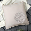 YINFUNG Quilted Euro Shams Set of 2 Natural Beige Linen Muslin Cotton Farmhouse Neutral 26×26 European Pillow Cover Oatmeal Tassel Fringe Boho Decorative Textured Gauze Suqare for Bed Sofa Light Brown