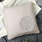 YINFUNG Quilted Euro Shams Set of 2 Natural Beige Linen Muslin Cotton Farmhouse Neutral 26×26 European Pillow Cover Oatmeal Tassel Fringe Boho Decorative Textured Gauze Suqare for Bed Sofa Light Brown