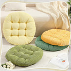 Jerify Floor Pillow Cushions Large Round Square Large Meditation Floor Pillow for Classroom Adult Meditation Picnic Party Seating Learning Daycare School(Round,Yellow-Green,4 Pcs)