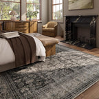 Machine Washable Rugs for Living room: 9x12 bedroom Rug Vintage Boho Area Rug Stain Resistant Non Slip Low Pile Lightweight Soft Carpets for Living room Dining Room Kitchen Nursery Kids Room Farmhouse