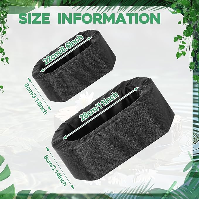 2 Pcs Floating Pond Planter Woven Fabric Floating Planters for Ponds Hydroponics Ponds Water Features and Decorations (Oval,9 Inches/ 5.5 Inches)