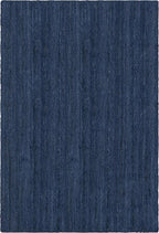 Unique Loom Braided Jute Collection Area Rug - Dhaka (4' 1" x 6' 1" Rectangle, Navy Blue)