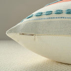 FUTEI Teal Decorative Throw Pillow Covers 12x20 Inch Set of 2, Soft Tufted Striped Textured Accent Pillow Case,Boho Pillows for Couch Decor