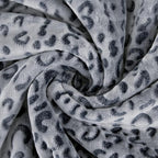 MACEVIA Sherpa Fleece Throw Blanket for Couch Fuzzy 3D Cheetah Blanket Thick Warm Reversible Cozy Comfy Super Soft Leopard Blanket for Bed Sofa 490GSM - Navy Leopard,50x60In