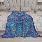 Hippie Bohemian Mandala Throw Blanket Indian Gypsy Abstract Flower Floral Texture Print Blanket for Sofa Bed Couch Chair Or Dorm 50"x60"