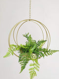 Boho Gold Metal Plant Hanger,Metal Geometric Hanging Planter, Modern Planter, Mid Century Air Plant Holder Stand, Minimalist Planter for Indoor Outdoor Home Wedding Decor