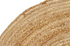 MDS Pack of 1 Handwoven Braided Jute Area Rug 3x5 feet Oval - 100% Natural Burlap Reversible Accent Rugs for Home Decor, Living Room, Doormat, Kitchen, Entryway Rug, Rustic, Farmhouse (3'x5')