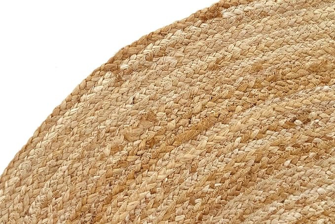 MDS Pack of 1 Handwoven Braided Jute Area Rug 2x6 feet Oval - 100% Natural Burlap Reversible Accent Rugs for Home Decor, Living Room, Doormat, Kitchen, Entryway Rug, Rustic, Farmhouse (2'x6')