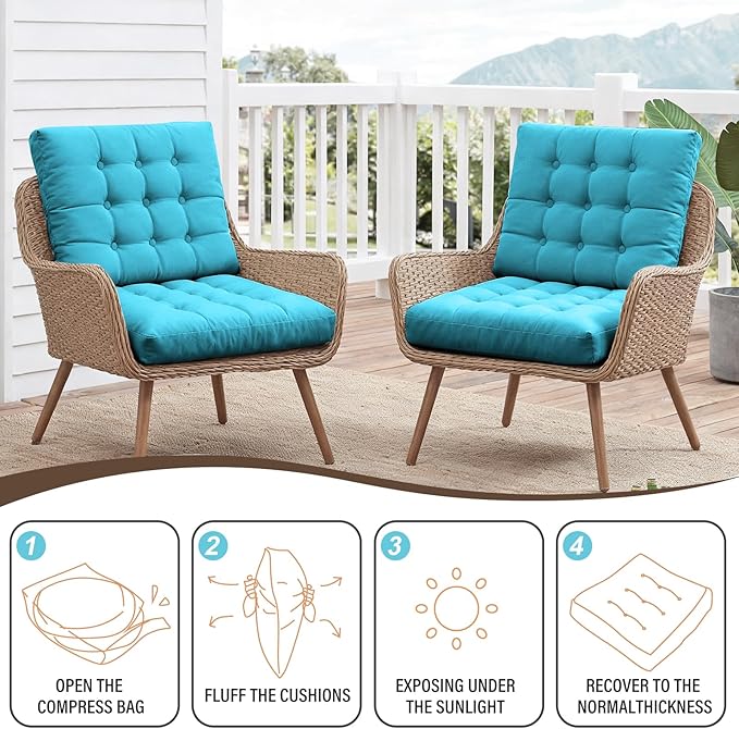Tiita Outdoor Cushions Square Floor Pillow Thicken Tufted Seat Pad Large Floor Cushion for Yoga Meditation Living Room