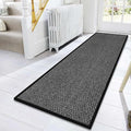12ft Natural Jute Kitchen Rug Non Slip Washable, Rubber Backed Hallway Carpet Runner, Absorbent Laundry Room Runner Mat