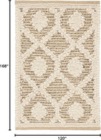 Dash & Albert Capri Soumak Handwoven Jute Rug, 9.5 X 13.5 Feet, Tan Geometric Pattern