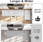 KIMODE Kitchen Mats for Floor Cushioned Anti Fatigue, Boho Kitchen Rugs Sets of 2, Non Slip Kitchen Floor Mats,Comfort Standing Mats for Sink Laundry Desk Black and White 20"x71"+20"x32"