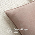 MIULEE Pack of 2 Blush Pink Valentines Decorative Pillow Covers 16x16 Inch Soft Chenille Luxurious Couch Throw Pillows Farmhouse Cushion Covers for Sofa Bedroom Living Room Spring Home Decor
