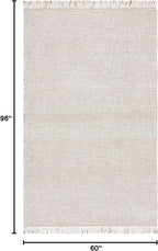 SAFAVIEH Natural Fiber Collection Area Rug - 5' x 8', Ivory & Natural, Handmade Woven Farmhouse Fringe Jute, Ideal for High Traffic Areas in Living Room, Bedroom (NF826A)