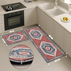 Arttown Kitchen Mats for Floor 2Pcs-Anti Fatigue Non Slip Mats for Kitchen Floor, Cushioned Waterproof & Stain-Resistant Boho Stripe Mat Set