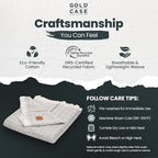 GOLD CASE Throw Blanket for Couch - 100% Recycled Turkish Cotton Blankets & Throws - Retro Soft Throw Blankets for Living Room - Boho Decorative Woven Couch Blanket - 50x60 - Grey