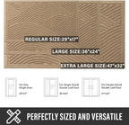 Sturdy Front Door Mat, Absorbent Muddy Dirt Resist Welcome Door Mats Outdoor Indoor, Stain and Fade Resistant, Non-Slip Backing Entry Mat Low Profile Doormat for Entryway, 29×17, Beige