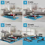 bemaxx Gym Mats Set - 18 pcs EVA Interlocking Foam Floor Tiles (12.6"x12.6"x0.4") 18sqft Protective Gym Flooring Sports Home Workout Exercise Mats Puzzle Garage Fitness Play-Room Pool Treadmill Bike