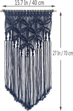 Handmade Cotton Home Decor Macrame Wall Hanging Navy