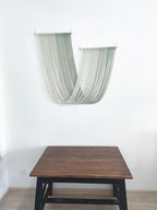 QULBUJ Dip Dye Large Macrame Wall Hanging Tie-Dye Yarn Tapestry Home Boho Wall Decor Ombre Art Headboard Bedroom Living Room 52" Wx34 L,Green