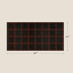 2x4 Retro Buffalo Plaid Indoor Entryway Runner - Front Door Mat Indoor Entrance, Non Slip Washable Rug for Kitchen, Living Room and Fireplace, Washable Easy Jute Red and Black Fall & Holiday Decor