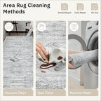 Runner Rug 2'6" x 12' Washable Non-Slip Runner Rugs for Kitchen Bathroom Laundry Room Vintage Ultra Thin Runners for Hallway Entryway Grey