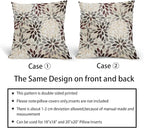 Burgundy Red Dahlia Throw Pillow Covers 18x18 Inch Rustic Rust Geometric Flower Decorative Square Pillow Cases Beige Tan Gray Floral Cushion Covers Farmhouse Home Decor For Sofa Couch Outdoor Set of 2