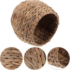 Woven Planter Basket, Seagrass Basket Planters, Hyacinth Woven Flower Pot Rattan Wicker Plant Pot, for Desktop and Home Organization