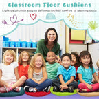 Tinideya 24 Pcs Round Floor Cushions Floor Pillows Meditation Seat Pillows Flexible Seating for Adults Kids, Chair Cushions for Classroom, Nursery, Living Room, Yoga(Medium 15.7 Inch,Multi Color)