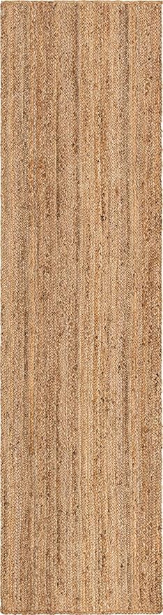 Unique Loom Braided Jute Collection Area Rug - Dhaka (2' 7" x 10' Runner, Natural)