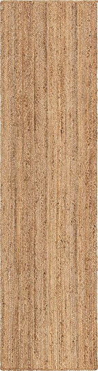 Unique Loom Braided Jute Collection Area Rug - Dhaka (2' 7" x 10' Runner, Natural)