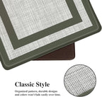 Mattitude Kitchen Mats Set of 2 Cushioned 0.47 inch Thick Rugs Non-Skid Waterproof Mats and Ergonomic Comfort Standing for Floor, Office, Sink,Laundry,Green