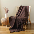 BATTILO HOME Dark Brown Throw Blanket for Couch, Super Soft Cozy Warm Chocolate Throw for Twin Bed, Living Room Chair Bed Sofa Home Decor, 60" x 80"