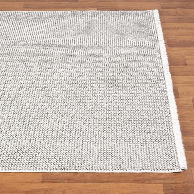 LUXE WEAVERS Solid Machine Woven Stone 4x6 Area Rug, Indoor Stain-Resistant Carpet