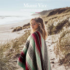 Hydration Nation Authentic Large Handwoven Mexican Blanket - Soft Yoga- Durable Serape- Lightweight Falsa, Beach, Camping, Picnic, Outdoor Blanket 70"x50" - Miami Vice