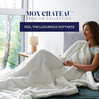 Mon Chateau 60" x 70" Serenity Flannel Throw Blanket, Aztec Print Soft Blanket for Queen-Size Bed, Couch, or Sofa, Cozy Home Decor and Stylish Living Room Comfort, Sunstone Pattern