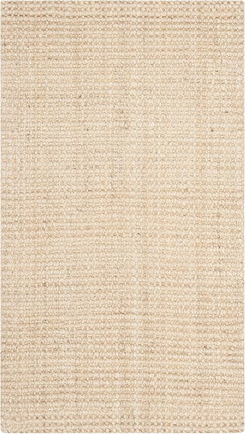 SAFAVIEH Natural Fiber Collection Accent Rug - 2' x 3', Ivory, Handmade Farmhouse Jute, Ideal for High Traffic Areas in Entryway, Living Room, Bedroom (NF730A)
