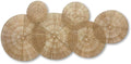 Wicker Wall Decor, Set of 6 pieces 22/21/16/14/12/10", Flat Baskets For Wall Decor,Woven Wall Art for Above Bed Decoration,Boho Decorative Wall Plate With Metal Frame