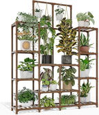 Plant Stand Indoor Outdoor 63" Tall Plant Shelf for Plants 12-Tier Large Plant Sheves for Living Room Heavy Duty Plant Rack Garden Balcony Patio Hanging Planter