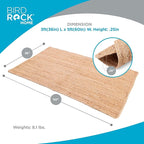 BIRDROCK HOME 3x5 Jute Rug – All-Natural, Soft & Durable – Perfect for Entryways, Kitchens, or Layering – Classic Neutral Tones, Handcrafted & Braided