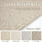 KOZYFLY Runners for Hallways 3x8 ft Washable Kitchen Runner Non Slip Rubber Backed Hall Runners Cotton Entryway Runner Rugs Floor Carpet for Indoor Backdoor Bedroom Kitchen, Ivory/Khaki