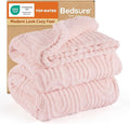 Bedsure GentleSoft Fleece Blanket Queen Size for Bed - Super Soft & Cozy, Fluffy Blankets for Women & Girls, Ideal for Sofa & Couch, Pink, 90x90 Inches