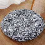 Large Round Floor Cushion, Comfortable Cotton and Linen Boho Meditation Pillow Tatami Seating Cushion for Room Reading Book Nursery Room Balcony,M,60 * 60cm