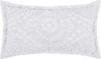 Better Trends Chenille Bedspread Set 3 Pieces White 100% Cotton King Size Bedspread Medallion Pattern 2 King Shams Luxurious Feel Perfect for Gifting All Seasons, Machine Washable, Rio Collection