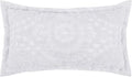 Better Trends Rio Collection is Super Soft and Light Weight in Floral Design 100% Cotton Tufted Unique Luxurious Machine Washable Tumble Dry, King Sham, White