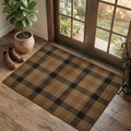 JTJ Neutral 2x3 Entrance Rugs - Easy Jute Brown Checkered Small Throw Rug Indoor Door Mats for Entryway, Kitchen, Small Living Room, Earthy & Coffe Rustic Décor