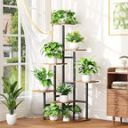Corner Plant Stand Indoor with Grow Lights, 7 Tiered Plant Shelf Indoor, 43" Corner Plant Stands for Indoor Plants, Metal Plant Flower Display Shelves, Plant Organizer Rack for Living Room, Balcony, Home Decor