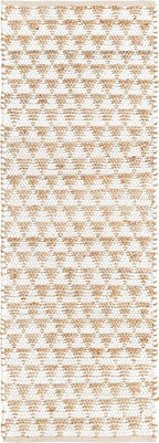 Unique Loom Chindi Jute Collection Area Rug (2' 2" x 6' 1" Runner, White/ Natural)