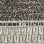 SIMPLIHOME Grady Square Pouf - 18 inch Wide Wool and Cotton Handloom Woven Ottoman in Earth Tone Brown, Contemporary Footstool or Extra Seating for Living Room with Polystyrene Bead Filling, Assembled