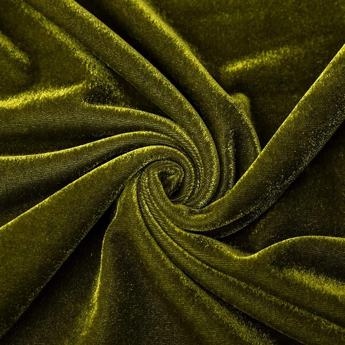 Velvet Throw Pillow Cover Soft Decorative Luxurious Solid Square Cushion Case for Sofa Couch Bedroom Farmhouse,Pack of 2, 18 x 18 Inches, Olive Green